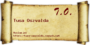 Tusa Oszvalda névjegykártya